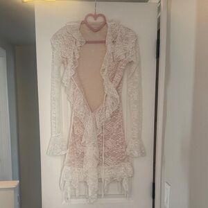 Raga Malak Haifa White Lace Mini Dress XS